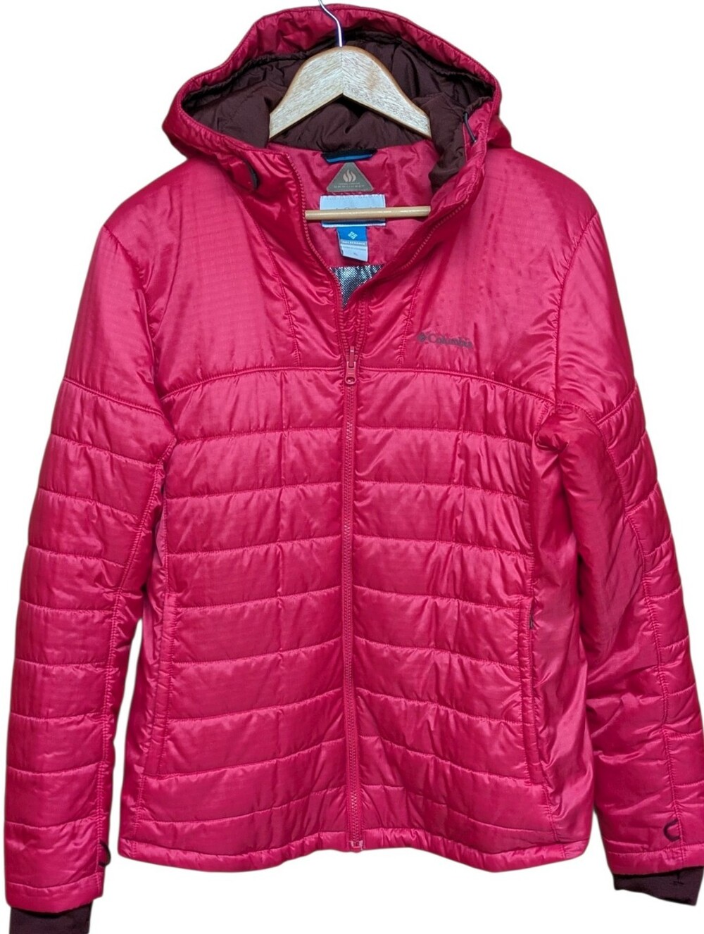 Columbia Pink Omni-Shield Hooded Puffer Jacket Size XL